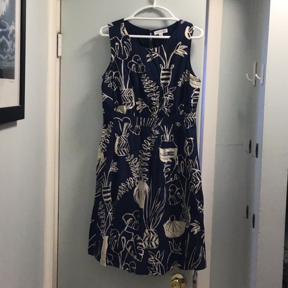 Emily and fin blue dress. m